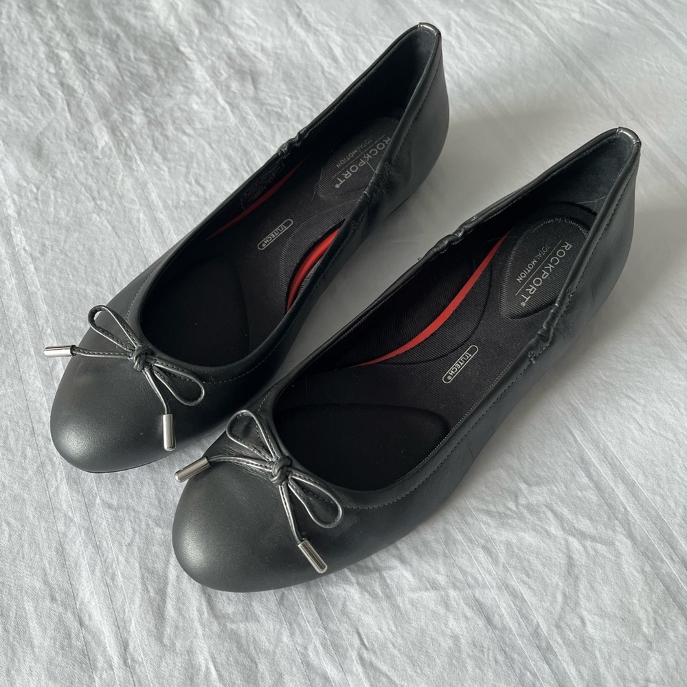 Rockport Total Motion Metallic Grey Leather Shoes